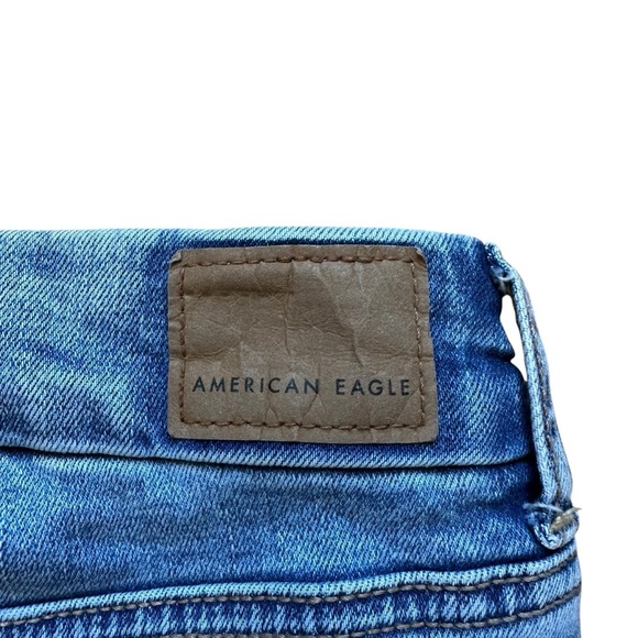 American Eagle Outfitters Blue Distressed Denim Mini Skirt - Picture 3 of 11